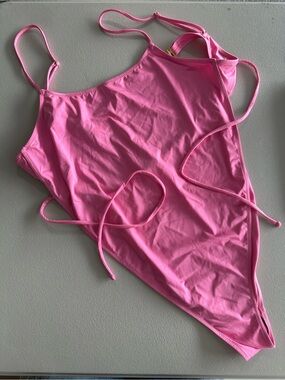 Pink Monica Hansen Monokini swimsuit